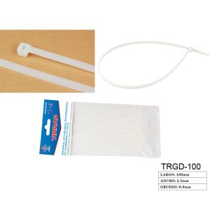 Tirrap blanco 2,50 x 100 mm 100 unidades Gdeseo