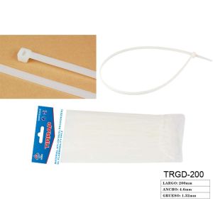 Tirrap blanco 4,60 x 200 mm 100 unidades Gdeseo