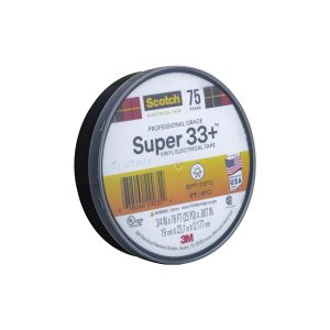 Teipe eléctrico Super 33 + negro 3/4" x 23,1 m 3M