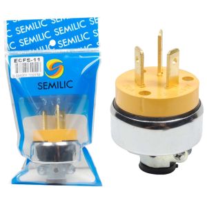 Enchufe amarillo pata gallina 220 voltios Semilic