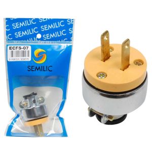 Enchufe amarillo sin tierra Semilic