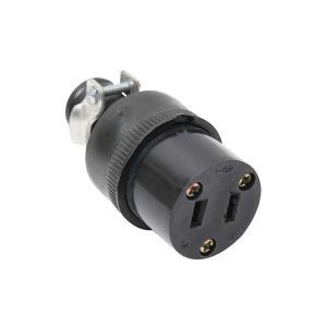 Conector redondo con abrazadera metálica nema 515 15a 125v negro Eagle