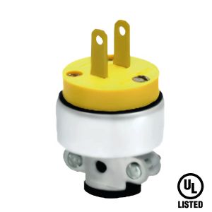 Enchufe blindado sin tierra 15 A 125 V amarillo Tania Wiring