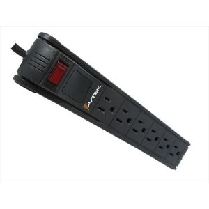 Regleta supresora de sobrevoltaje 120 V 6 tomas Avtek