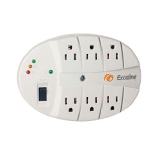 Protector equipos electrónicos multitoma 120 voltios Exceline