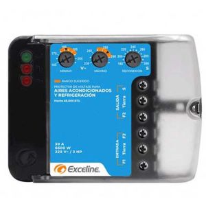 Protector para aire acondicionado con bornera 220 voltios Exceline
