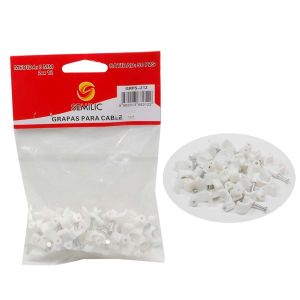Grapa para cable chata con clavo 2 x 12 Semilic