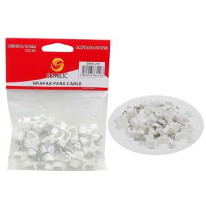 Grapa para cable chata con clavo 2 x 10 Semilic