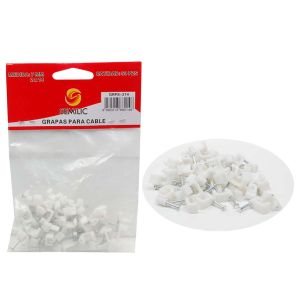 Grapa para cable chata con clavo 2 x 14 Semilic