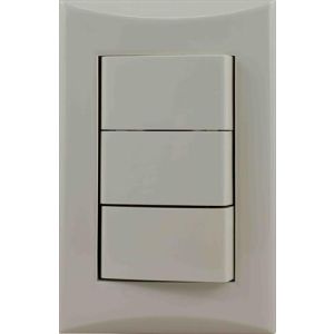 Interruptor triple marfil linea plata Eagle