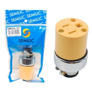 Tomacorriente amarillo con tierra Semilic