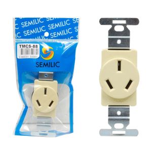 Tomacorriente para empotrar pata gallina Semilic
