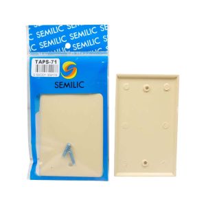 Tapa ciega con tornillo 4 x 2" marfil Semilic