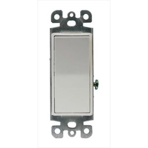 INTERRUPTOR SIMPLE UNIPOLAR CON TAPA BLANCO.