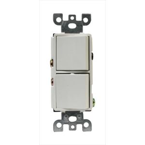 INTERRUPTOR DOBLE SIN TAPA 20 AMP.