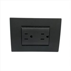 TOMA DOBLE 2P+T NEGRO LINEA LIVING LIGHT. BTICINO