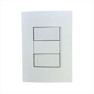 INTERRUPTOR DOBLE 3 VÍAS BLANCO CON LUZ PILOTO LINEA LIVING LIGHT. BTICINO