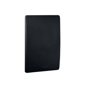 Placa ciega 2x4" negro línea luzica Bticino