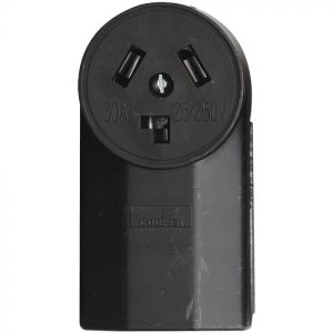 TOMACORRIENTE SUPERFICIAL - NEMA 10-30, 30A 125/250V NEGRO. EAGLE