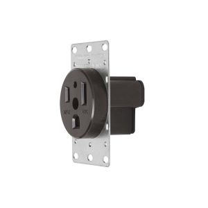 Tomacorriente de empotrar nema 650, 50a 250 v negro Eagle