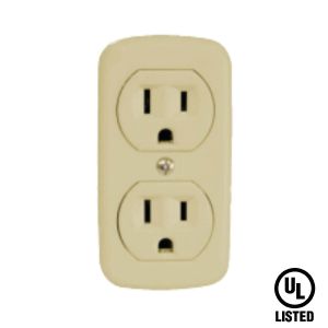 Tomacorriente doble con tierra polarizado 15 A 125 V marfil Tania Wiring