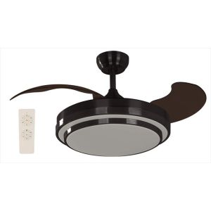 LAMPARA LED DE TECHO CON VENTILADOR 42" NEGRO MATE 24W 24064-2. DESIGNER