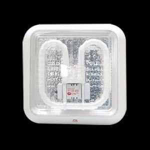 LAMPARA TIPO PLAFON CUADRADA CON TUBO MARIPOSA 21W. FERMETAL