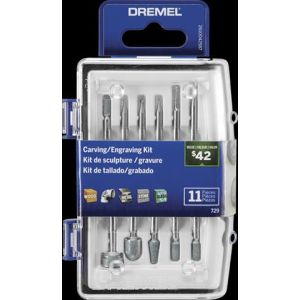 KIT DE ACCESORIOS PARA TALLADO Y GRABADO 729. DREMEL