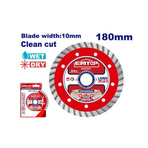 Disco de corte diamantado turbo 7" Emtop