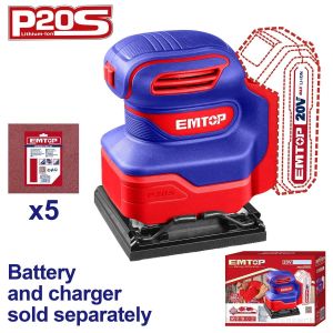 Taladro de impacto 66 nm y esmeril inalámbrico 4 1/2" con 2 baterías y cargador Emtop