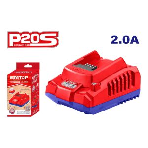 Cargador de batería de litio 2.0 ah P20S Emtop