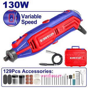 Mototool 130 w 129 piezas Emtop