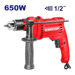 Taladro de impacto a cable 1/2" 650 w Emtop