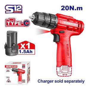Kit taladro inalámbrico 20 nm Emtop