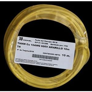 CABLE THW 10 AWG AMARILLO 50M. ICONEL