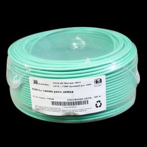 Cable THW 14 AWG verde 100 m Iconel