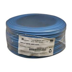 Cable THW 14 AWG azul 100 m Iconel