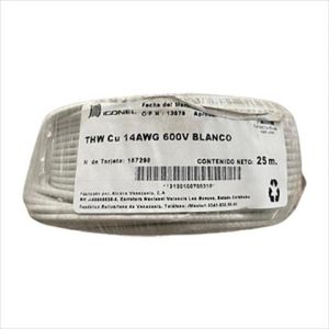 CABLE THW 14 AWG BLANCO 25M. ICONEL