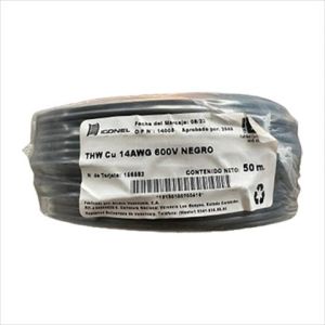 CABLE THW 14 AWG NEGRO 50M. ICONEL