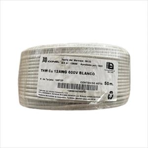 CABLE THW 12 AWG BLANCO 50M. ICONEL