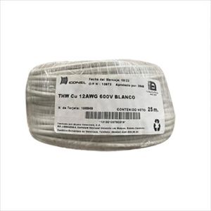 CABLE THW 12 AWG BLANCO 25M. ICONEL