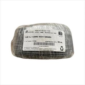 CABLE THW 12 AWG NEGRO 50M. ICONEL