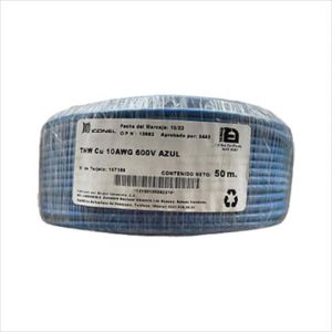 CABLE THW 10 AWG AZUL 50M. ICONEL