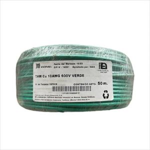 CABLE THW 10 AWG VERDE 50M. ICONEL