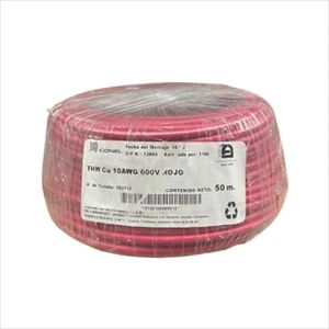CABLE THW 10 AWG ROJO 50M. ICONEL