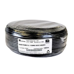 Cable THHN/THWN-2 10 AWG negro 100 m Iconel