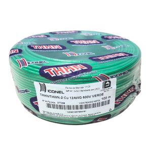 Cable THHN/THWN-2 12 AWG verde 100 m Iconel