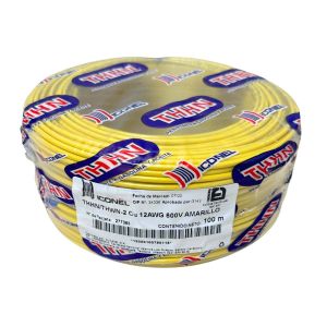 Cable THHN/THWN-2 12 AWG amarillo 100 m Iconel