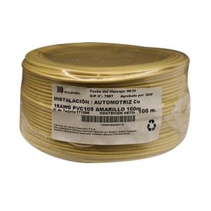 Cable de instalación 18 AWG amarillo 100 m Iconel