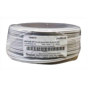 CABLE SPT 2X1.5 MM2 BLANCO 50M. PROTONIC